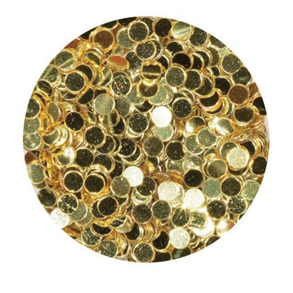 YOUNG NAILS 7G GOLD POLKA DOT CONFETTI